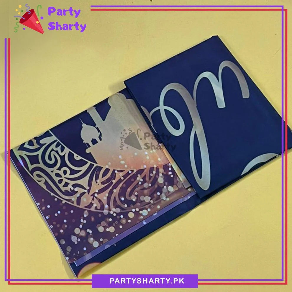 100x70cms Black & Golden Eid Mubarak Back Drop For Eid Decoration & Celebration