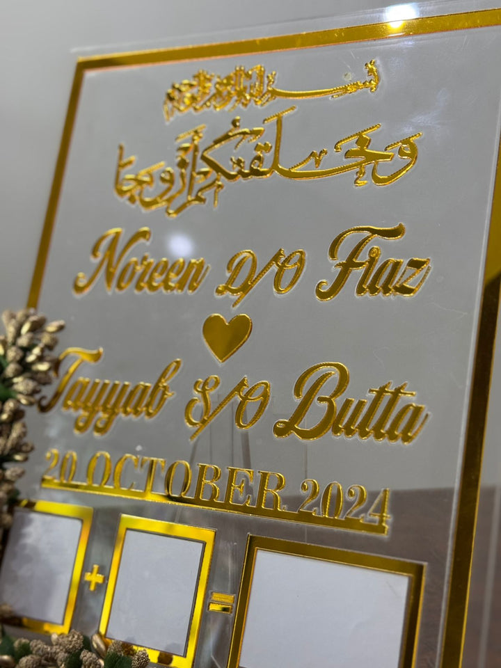 Nikah Thumb Board – Personalized for Wedding
