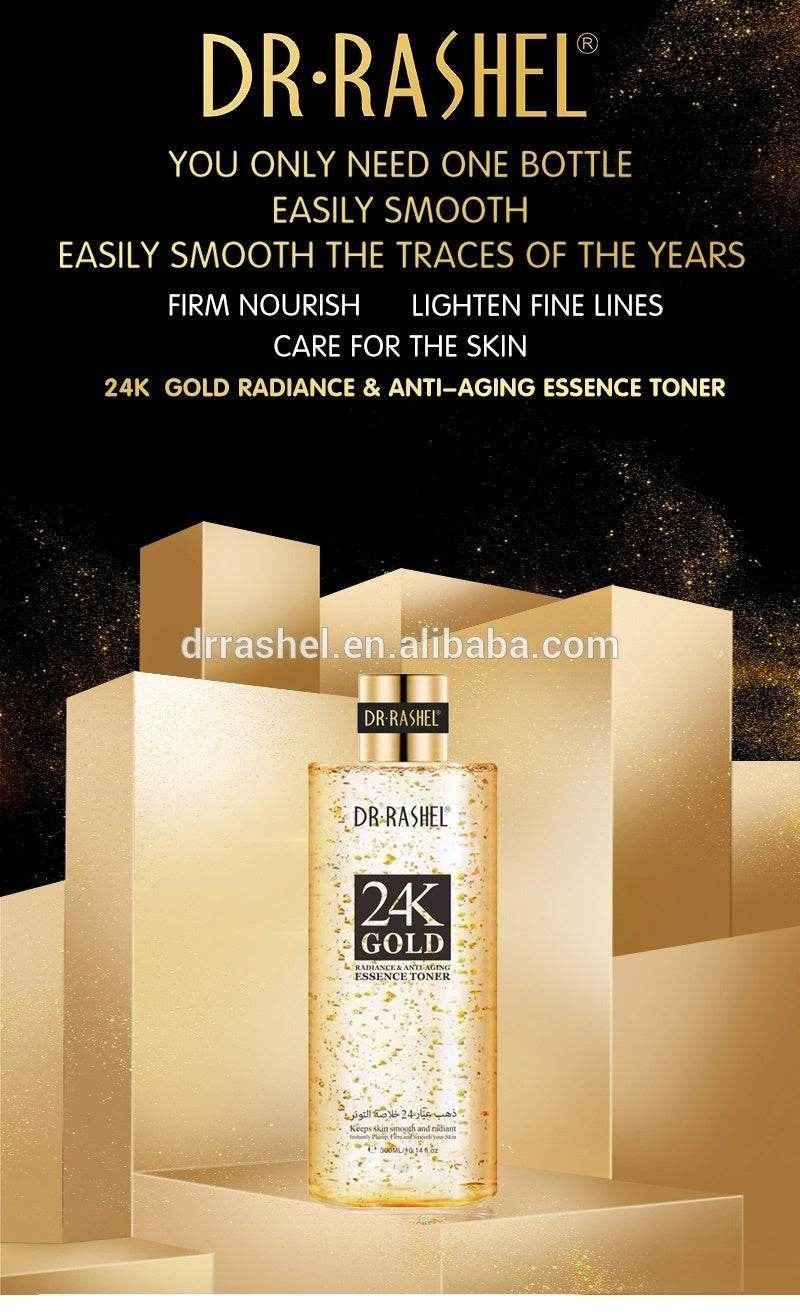 Dr Rashel 24K Gold Radiance & Anti Aging Essence Toner - 300ml DRL-1478