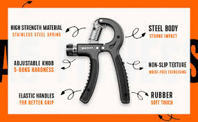 Histro Adjustable Grip Strength Trainer – Hand Gripper Exerciser with Counter | Findsy.pk