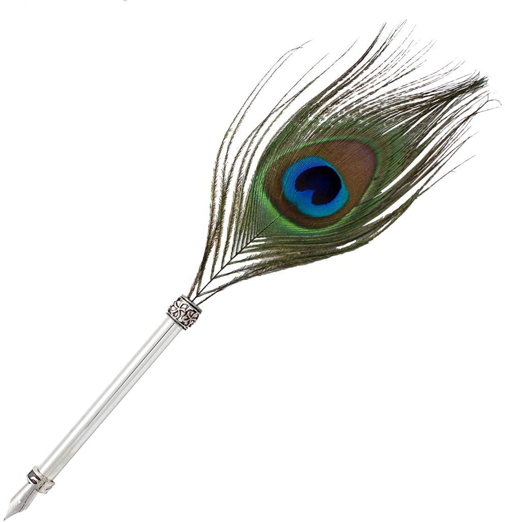 Peacock Feather Pen Set Antique Calligraphy Pen