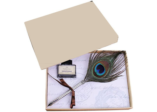 Peacock Feather Pen Set Antique Calligraphy Pen