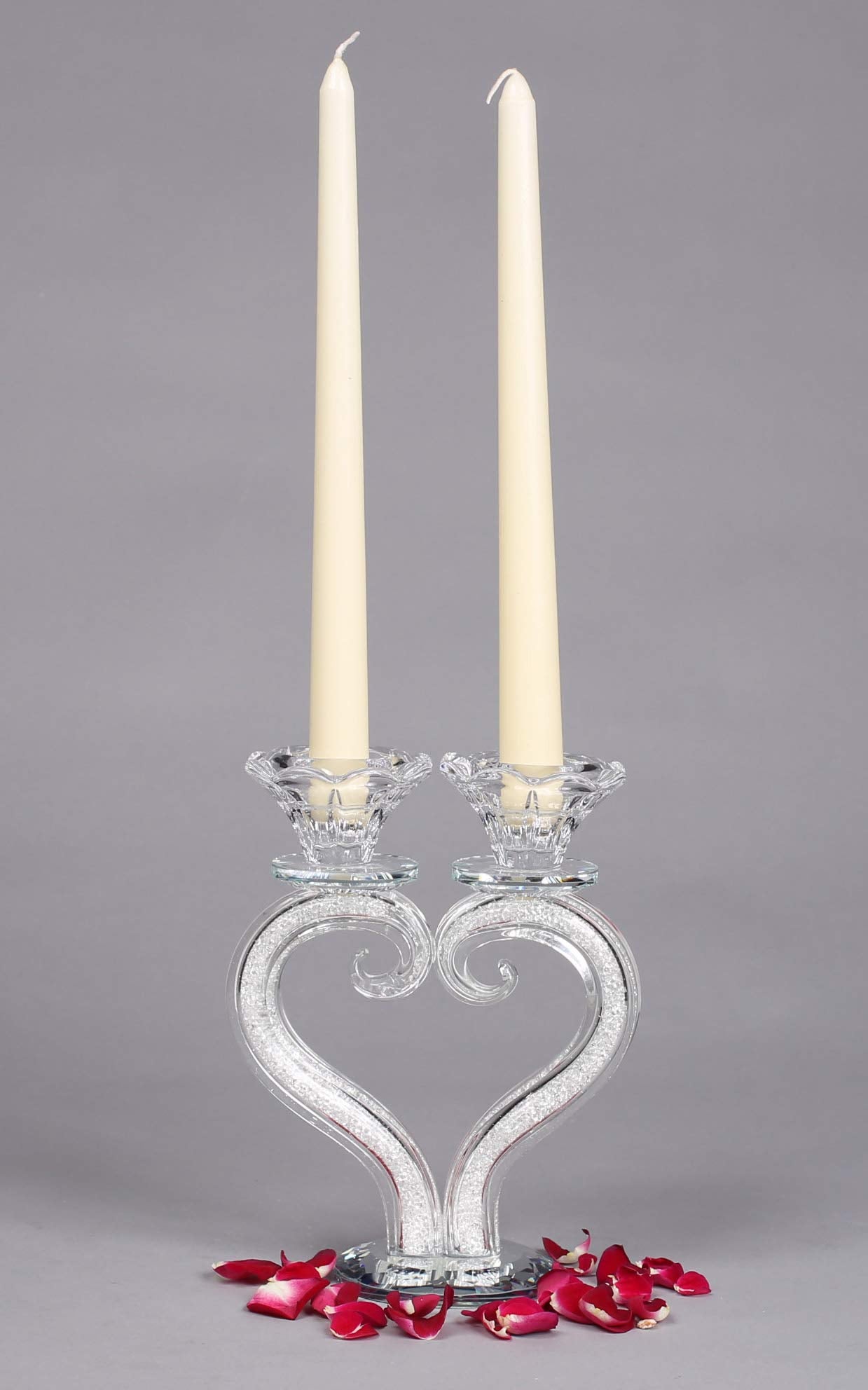 Crystal Heart Shaped Candle Holder