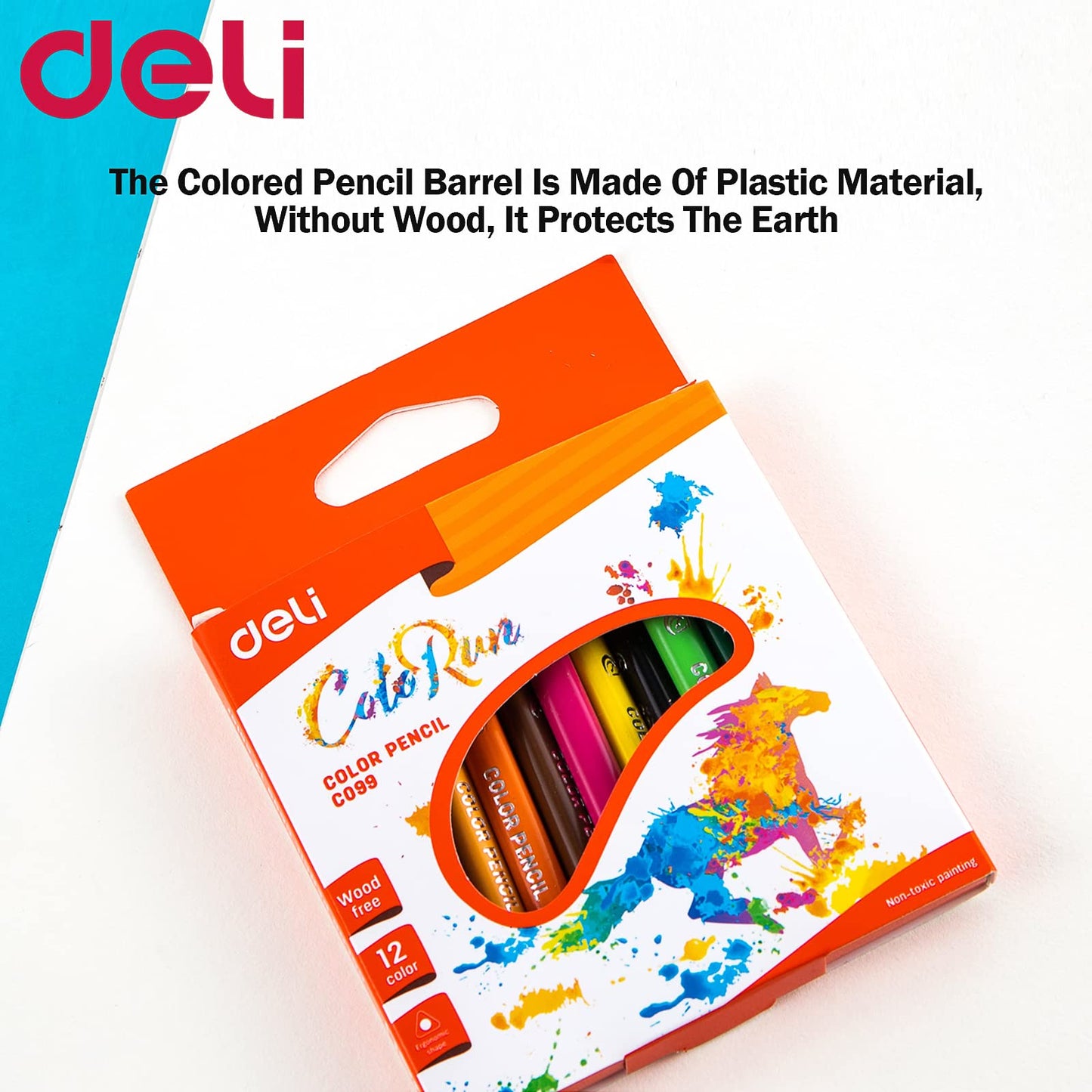 Deli C09900 Colored Pencil - 12 Colors

