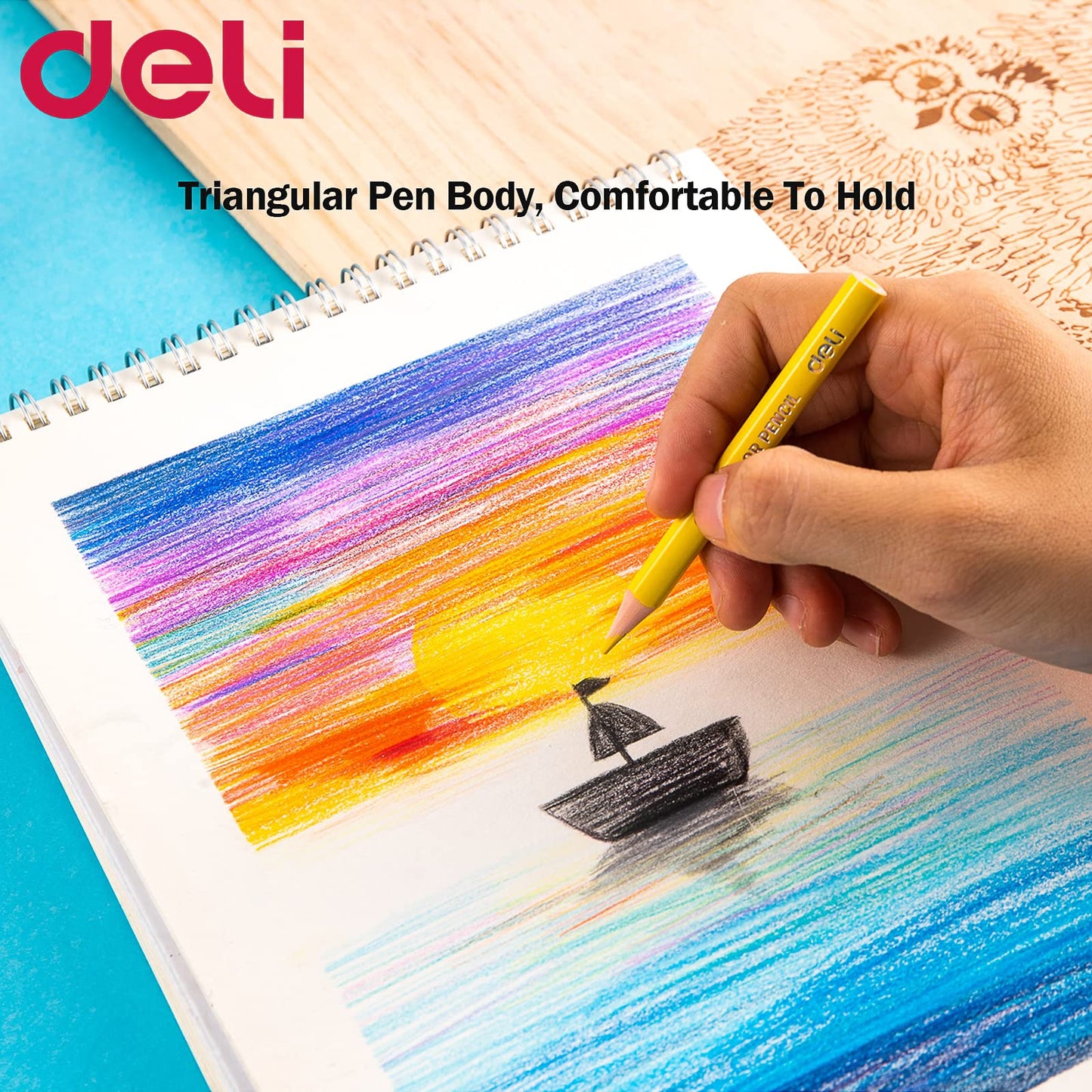Deli C09900 Colored Pencil - 12 Colors

