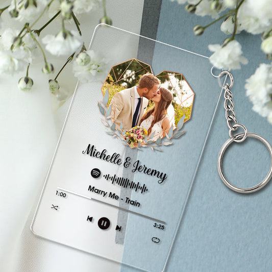 Acrylic Spotify Photo Keychain