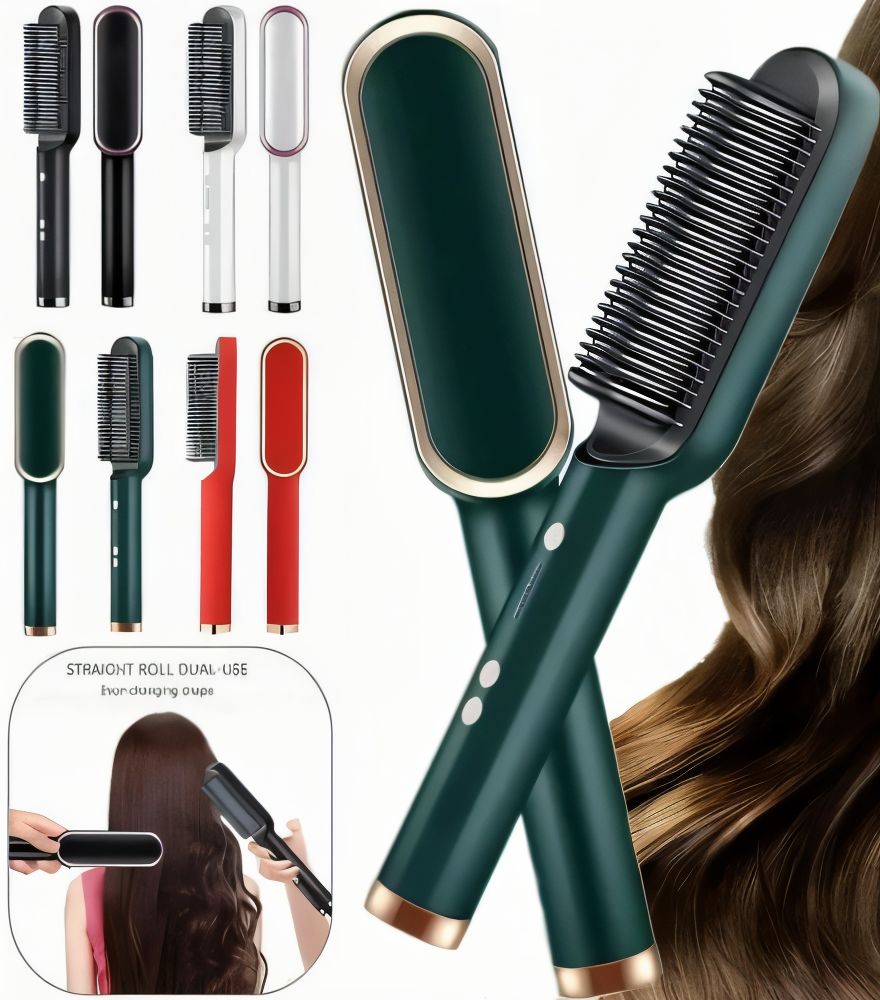 Electric Hair Brush Straightener.