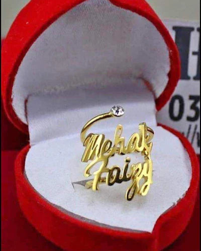 Customize Single Name Ring