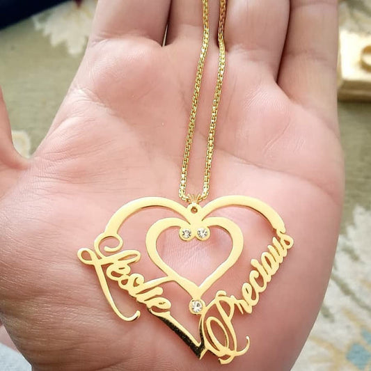 Customize Heart Name Necklace