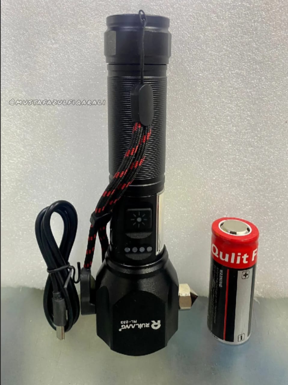 Ruilang RL-233 High Power Multifunctional Rechargeable LED Torch – Exclusive at Findsy.pk G BG B