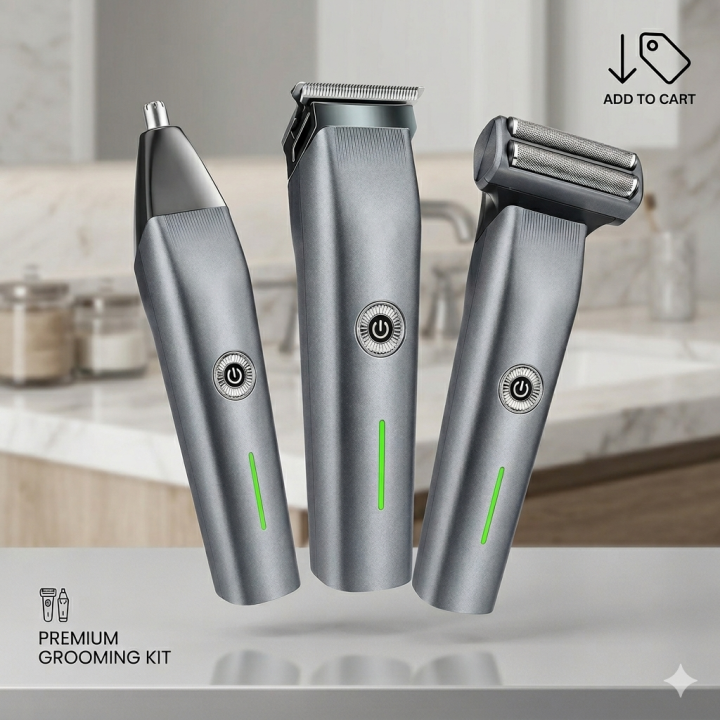 3 In 1 Rechargeable Hair Clipper, Shaver & Beard Styling Machine | Findsy.pk