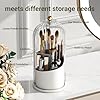 360° Rotating Acrylic Makeup Brush Holder – Dust Proof Cosmetic Organizer | Findsy.pk