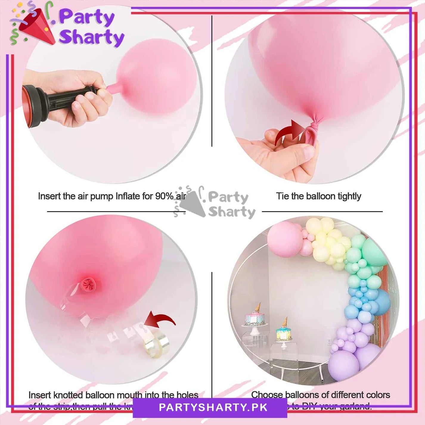 111pcs Pastel Multi Butterfly Theme Balloon Garland For Birthday Decoration and Party Celebrations