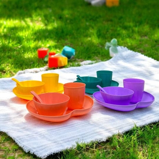 4 In 1 Kids Plastic Dinner Set 🍽️👶