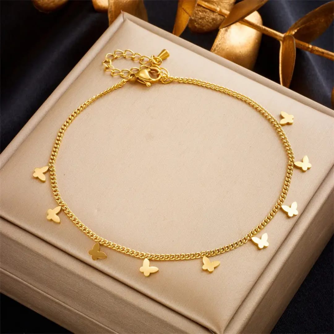 Butterfly Anklet/Bracelet In Stainless Steel Premium Quality Tarnish Free ✨✨✨✨