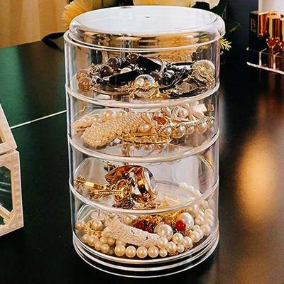 1 Pc Multi-Layer Transparent Rotation Jewelry Box