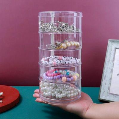 1 Pc Multi-Layer Transparent Rotation Jewelry Box