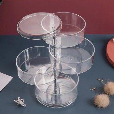 1 Pc Multi-Layer Transparent Rotation Jewelry Box