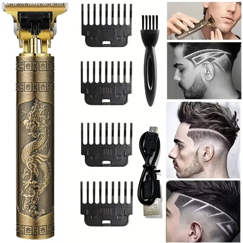 TRIMUX Professional T9 Dragon Style Trimmer – USB Rechargeable Beard & Hair Trimmer for Men | Findsy.pk