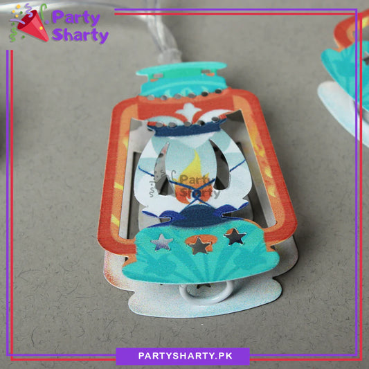 Colorful Lanterns Shaped Led Metal Fairy String Lights for Ramadan Decoration and Celebration (Warm Color)