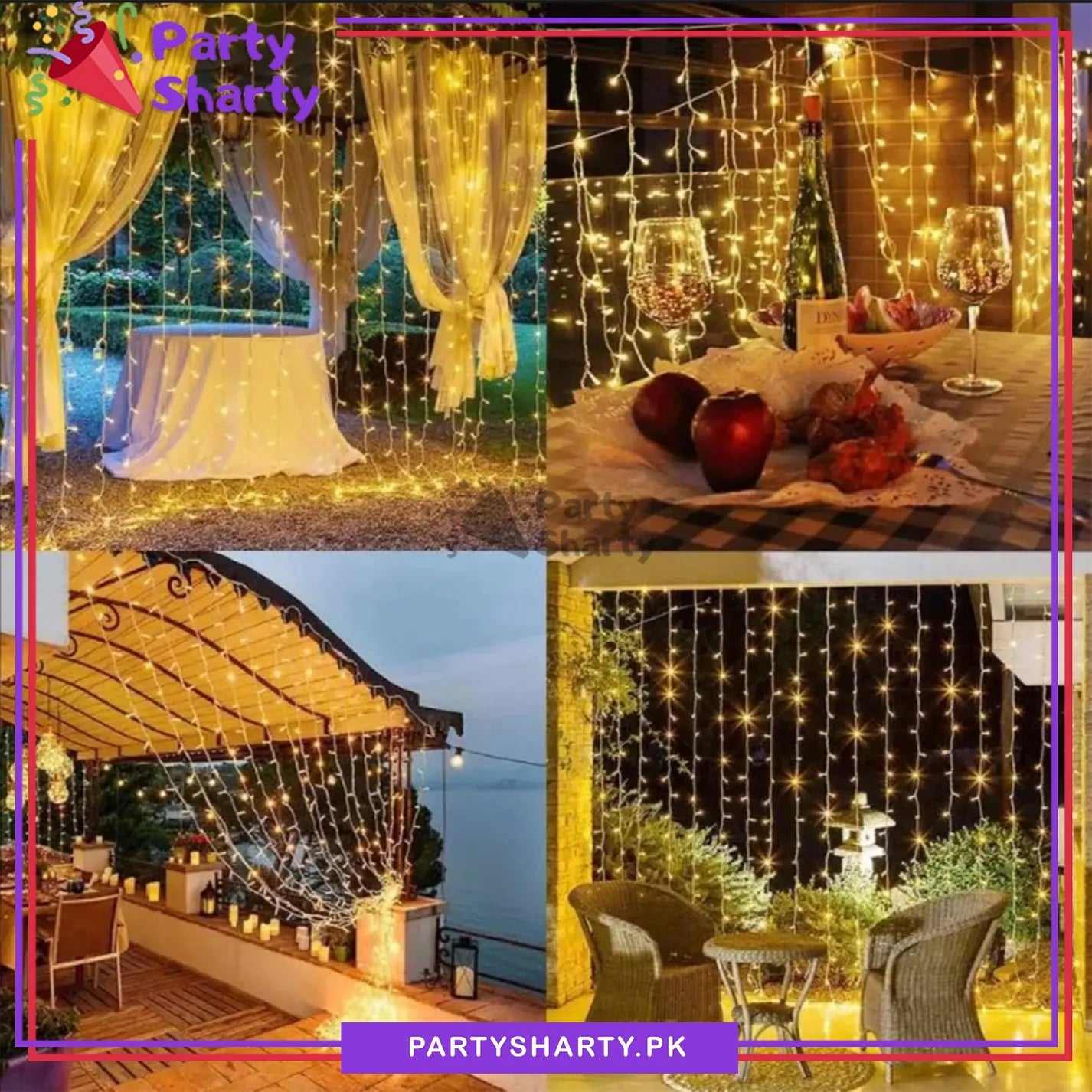 Fairy Light Curtain Lights Electric Operated for Party Celebration & Home Decorations
