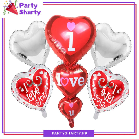 5pcs/set I Love You Foil Balloons For Party Decoration and Celebration