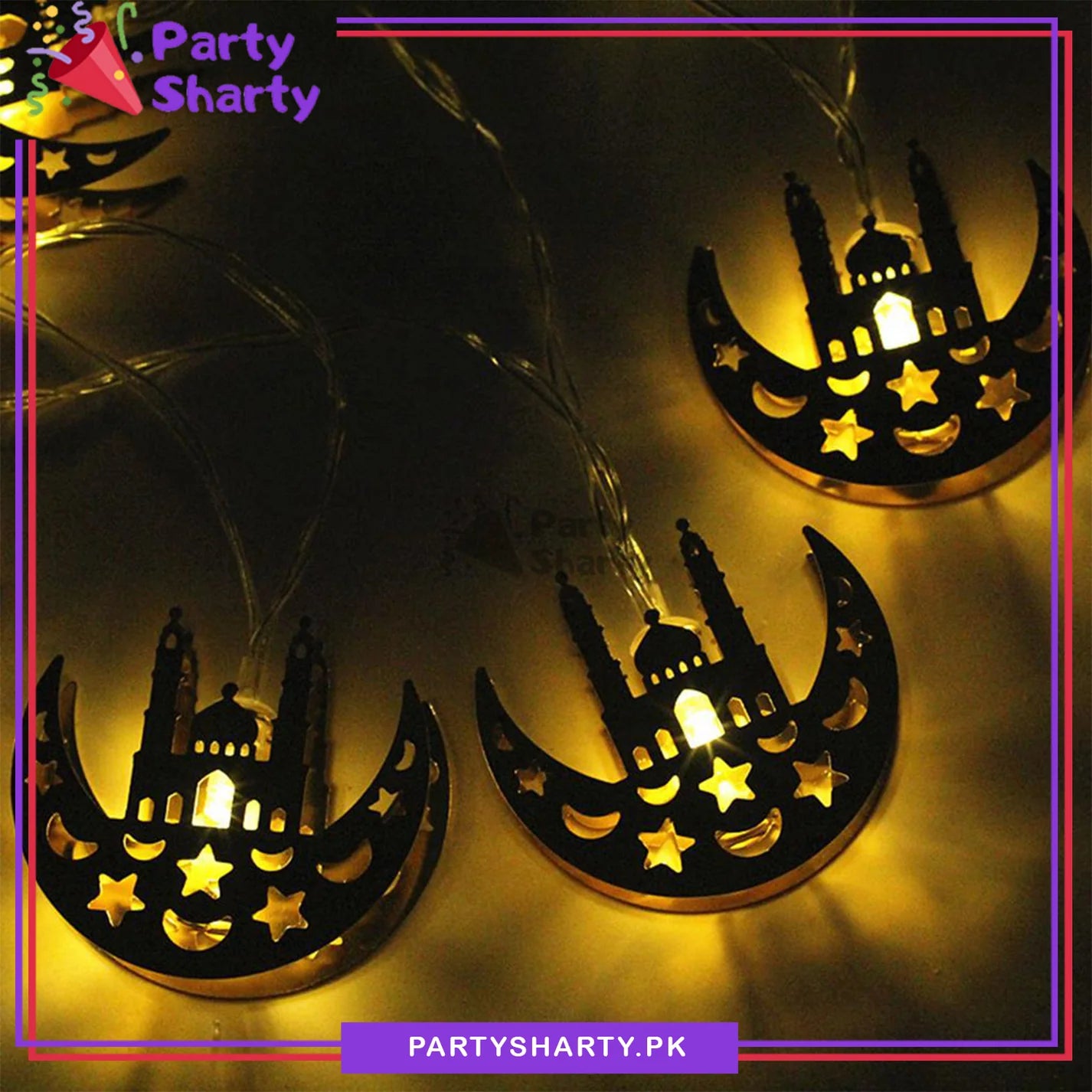 Ramadan String Lights l Eid String Lights l Crescent moon LED Lights For Ramadan Decoration