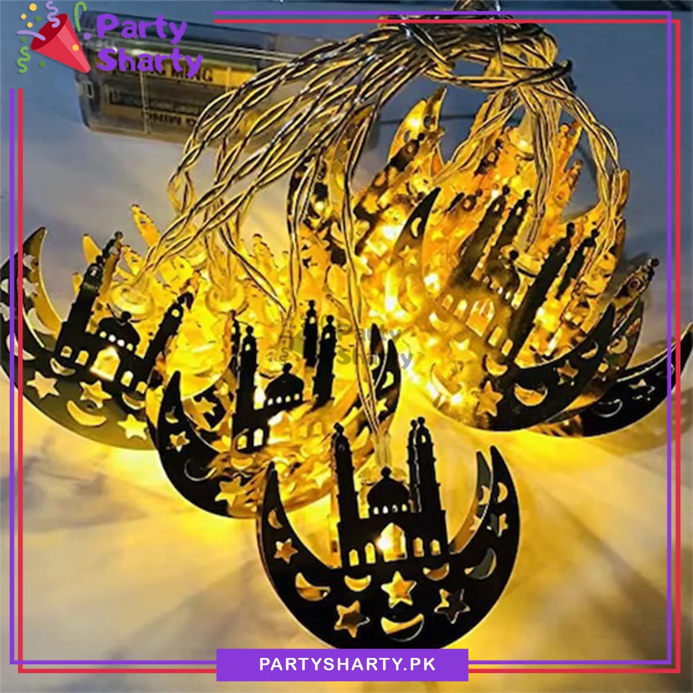 Ramadan String Lights l Eid String Lights l Crescent moon LED Lights For Ramadan Decoration