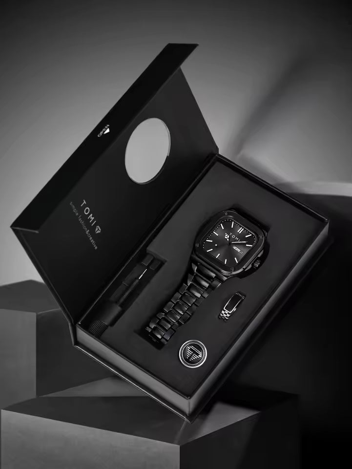 TOMI T-306 Chain Watch – Square Dial Business Style | Findsy.pk