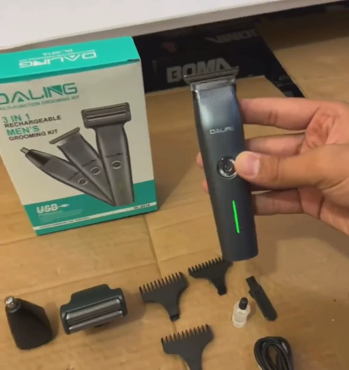 3 In 1 Rechargeable Hair Clipper, Shaver & Beard Styling Machine | Findsy.pk