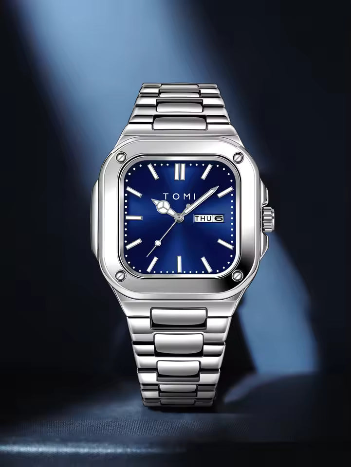TOMI T-306 Chain Watch – Square Dial Business Style | Findsy.pk