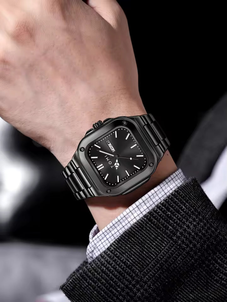 TOMI T-306 Chain Watch – Square Dial Business Style | Findsy.pk