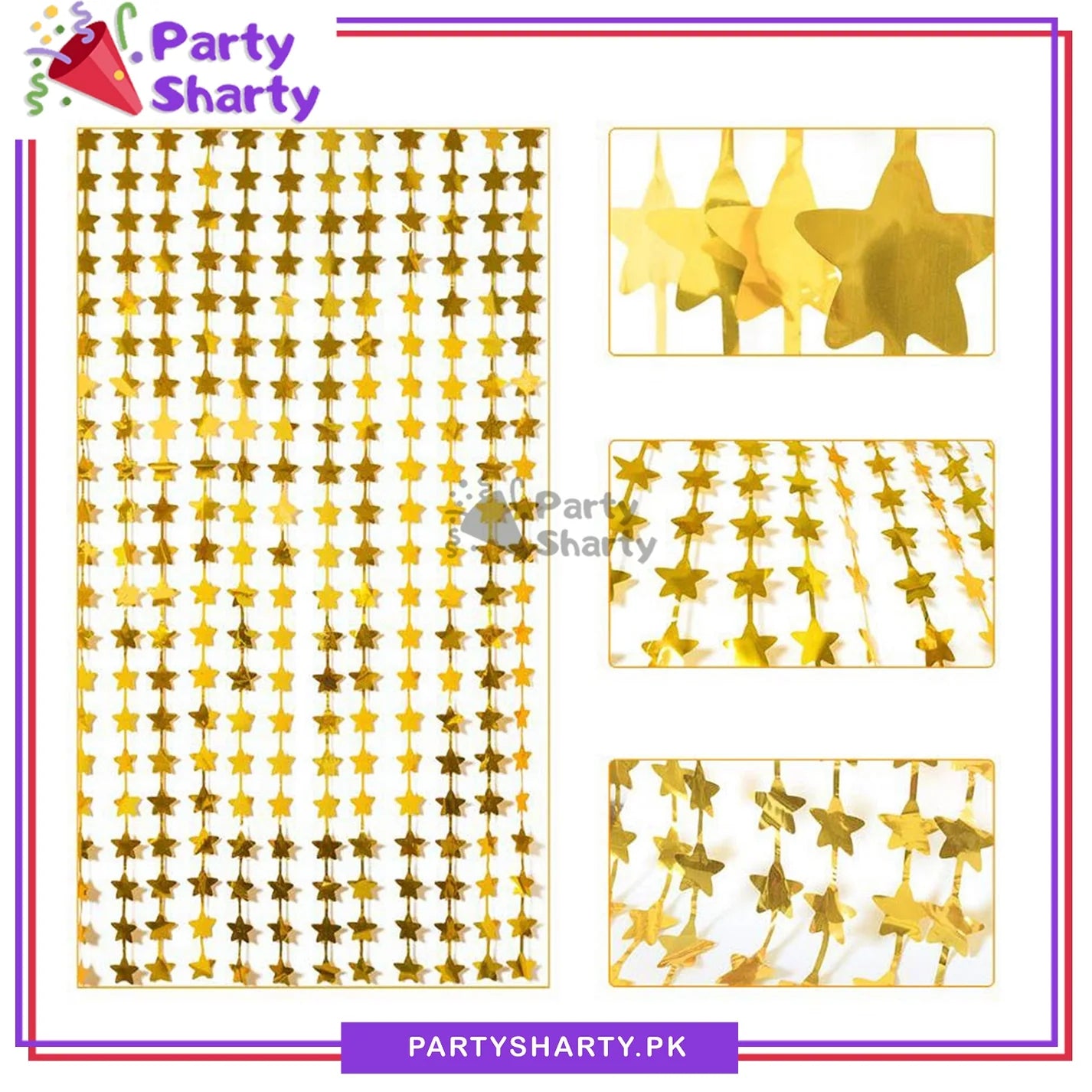 Star Shaped Fringes / Foil Curtains Best for Back Drop Wall Decoration for Birthday and Parties Celebration