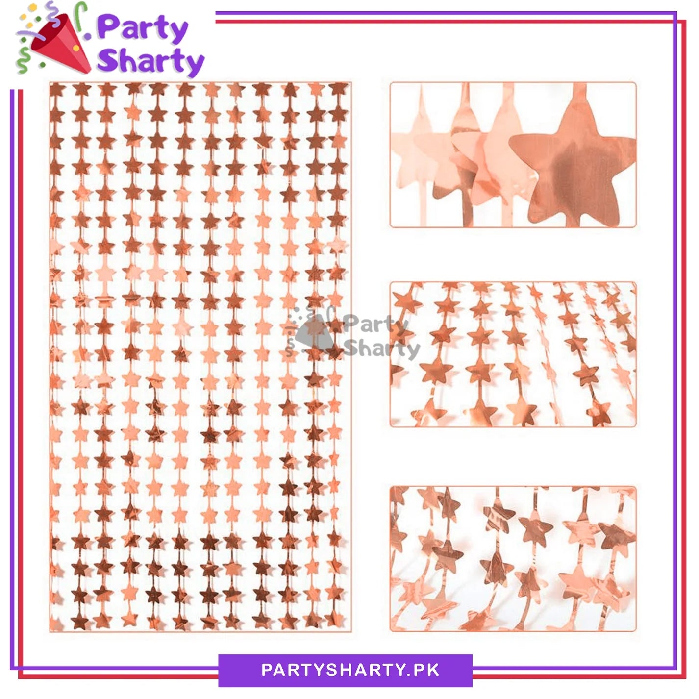 Star Shaped Fringes / Foil Curtains Best for Back Drop Wall Decoration for Birthday and Parties Celebration