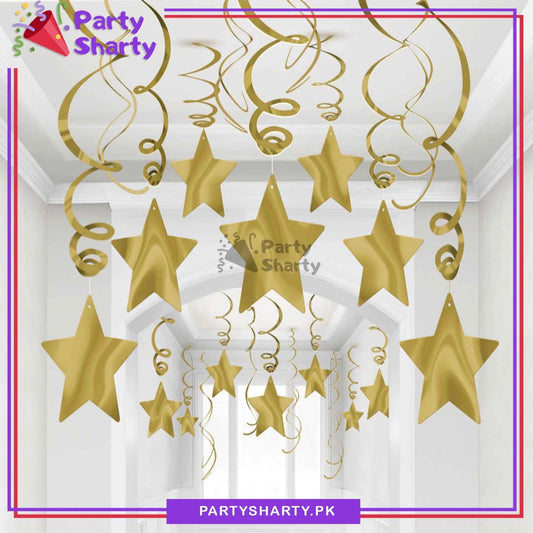 Star Shaped Swirls (Pack of 6) For Birthday Party and Decoration