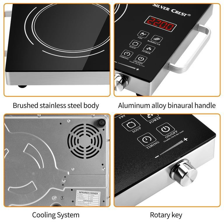 Silver Crest Multifunction Digital Infrared Hot Plate – 2200W Infrared Induction Stove (With Box) | Findsy.pk