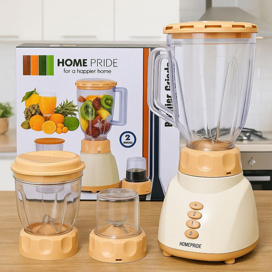HomePride 3in1 Table Electric Blender & Grinder – Multipurpose Kitchen Appliance (With Box) | Findsy.pk
