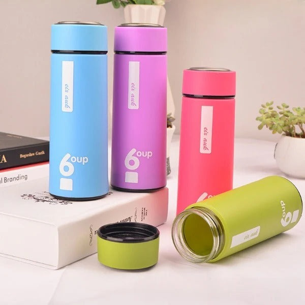 Printed Glass Water Bottle – 450ml Stylish & Reusable Bottle | Findsy.pk