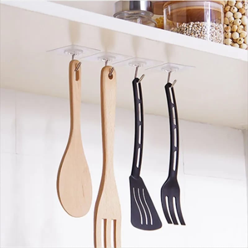 Pack Of 10 - Self Adhesive Transparent Wall Hook