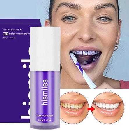 HISMILE V34 Purple Teeth Whitening Toothpaste – Deep Stain Removal & Gum Care | Findsy.pk