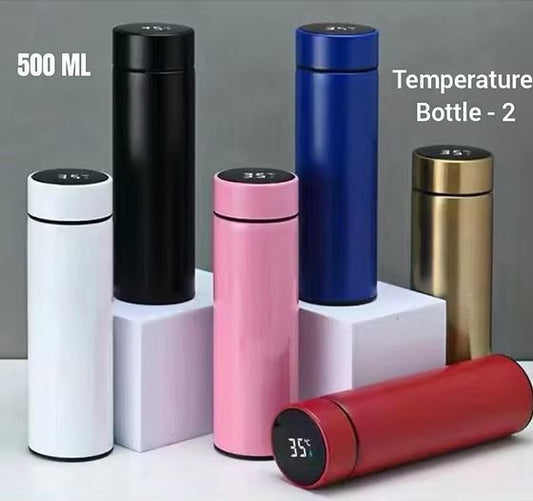 500ml Temperature LED Stainless Steel Water Bottle – Premium Quality | With Box Packing