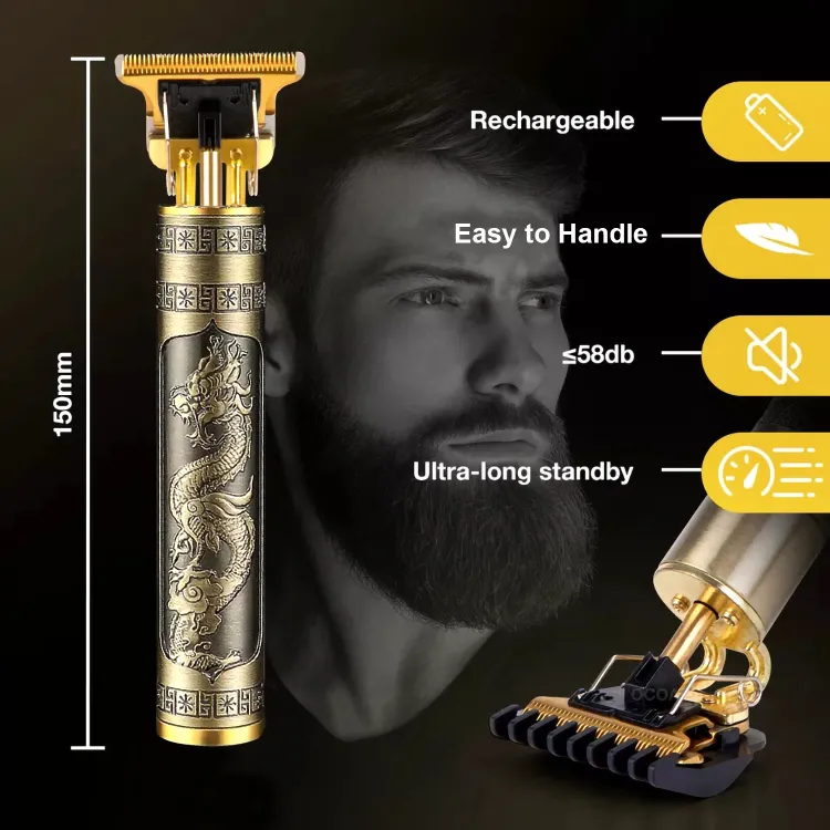TRIMUX Professional T9 Dragon Style Trimmer – USB Rechargeable Beard & Hair Trimmer for Men | Findsy.pk