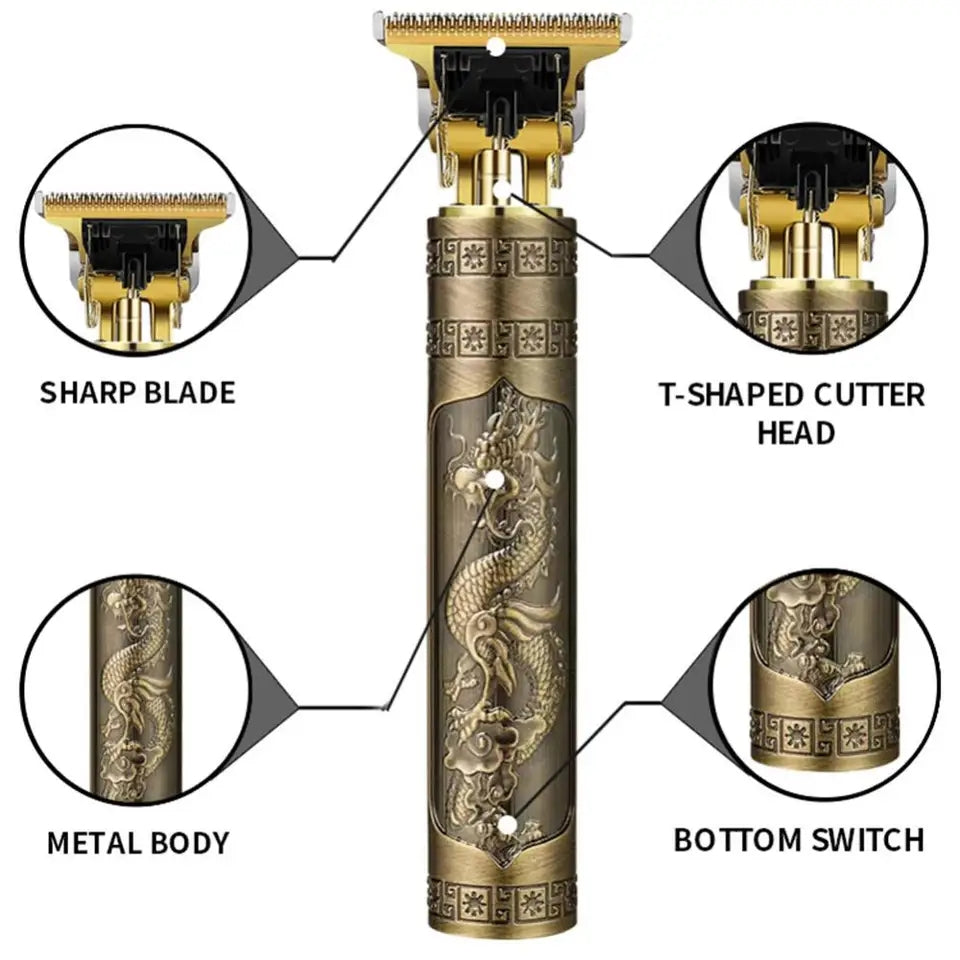 TRIMUX Professional T9 Dragon Style Trimmer – USB Rechargeable Beard & Hair Trimmer for Men | Findsy.pk