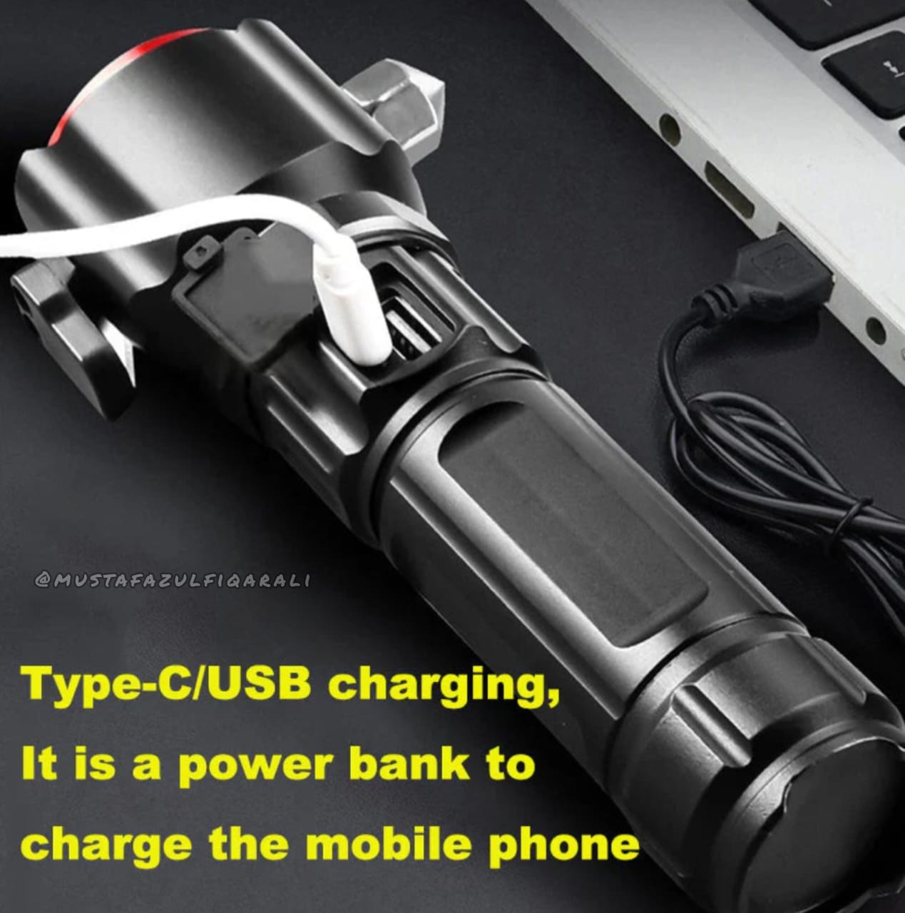 Ruilang RL-233 High Power Multifunctional Rechargeable LED Torch – Exclusive at Findsy.pk G BG B