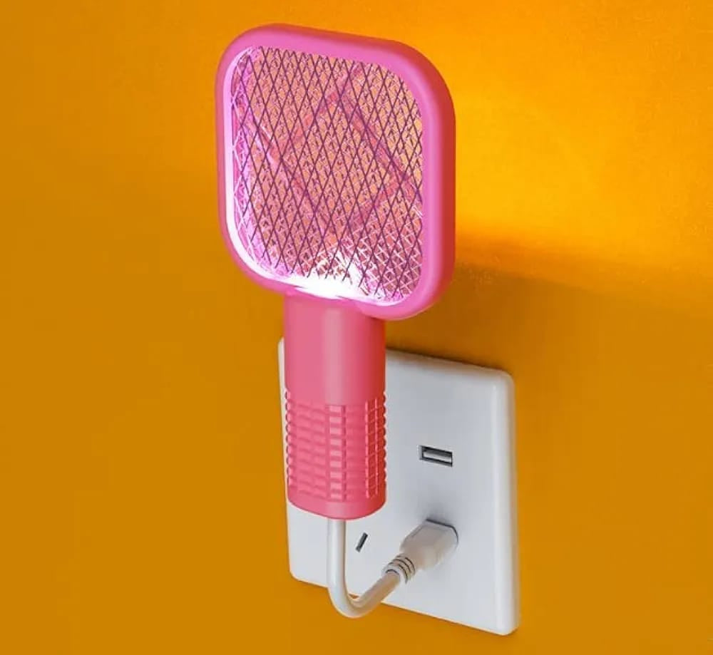 Pocket Size Mosquito Killer Racquet Lamp – USB Rechargeable Insect Killer | Findsy.pk