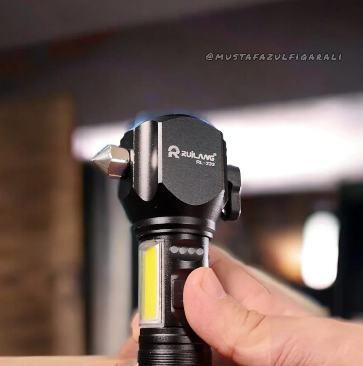 Ruilang RL-233 High Power Multifunctional Rechargeable LED Torch – Exclusive at Findsy.pk G BG B