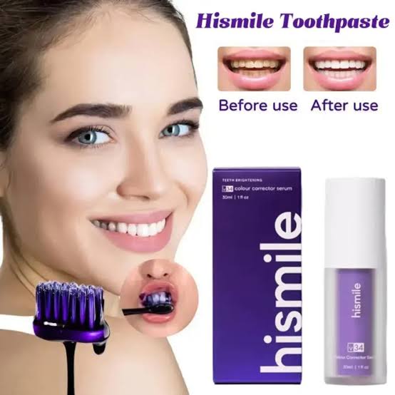 HISMILE V34 Purple Teeth Whitening Toothpaste – Deep Stain Removal & Gum Care | Findsy.pk