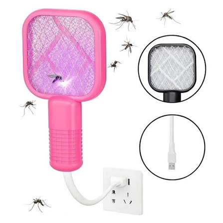 Pocket Size Mosquito Killer Racquet Lamp – USB Rechargeable Insect Killer | Findsy.pk