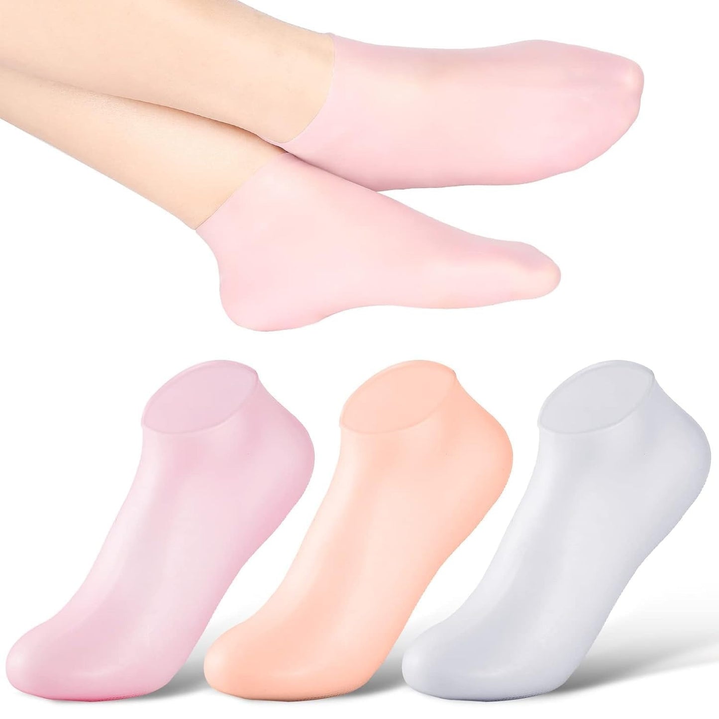 Silicone Moisturizing Gel Heel Socks – Unisex Foot Care & Comfort | Exclusive at Findsy.pk