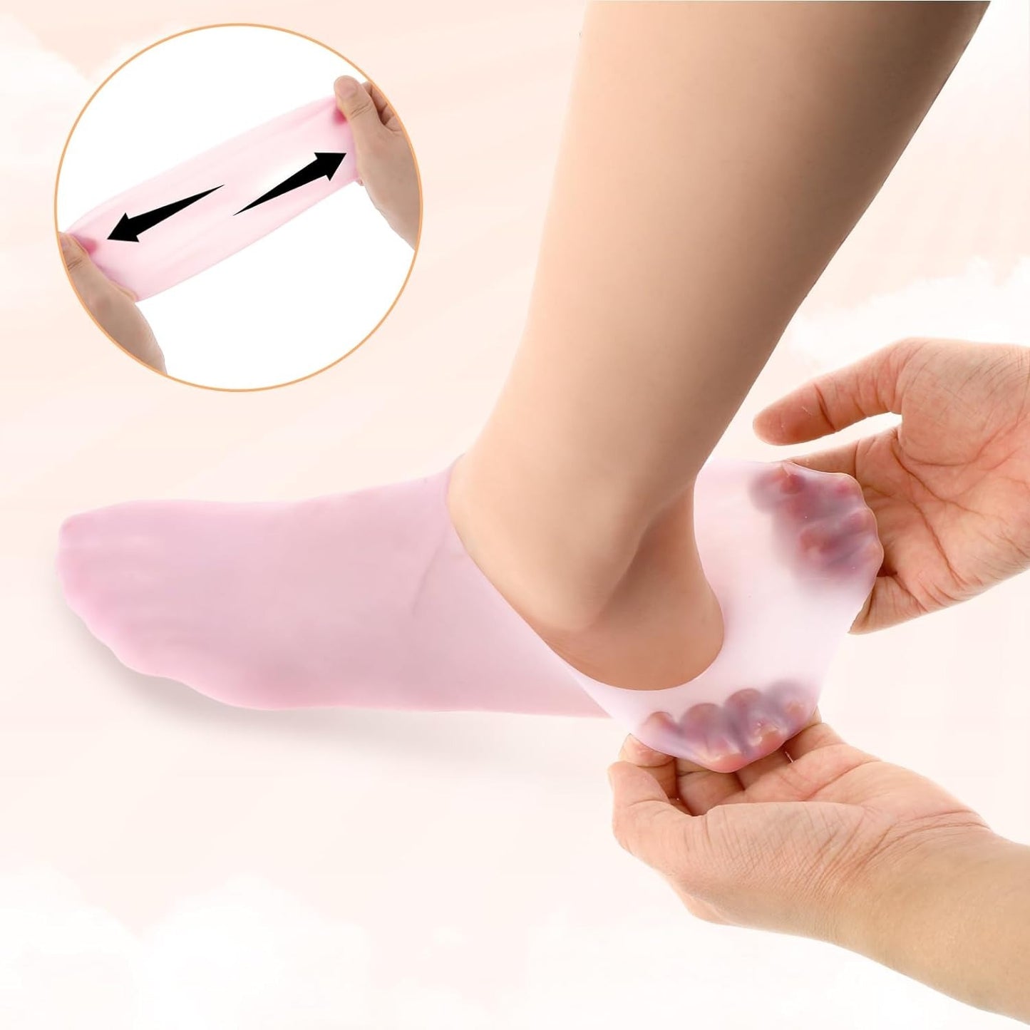Silicone Moisturizing Gel Heel Socks – Unisex Foot Care & Comfort | Exclusive at Findsy.pk